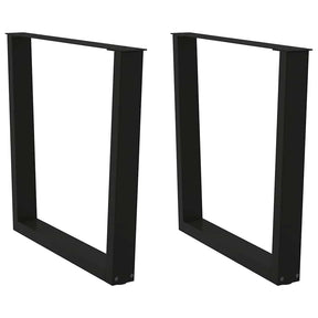 Vidaxl eettafelpoten 2 st v-vormig 80x(72-73,3) cm staal zwart