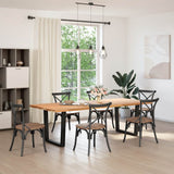 Vidaxl eettafelpoten 2 st v-vormig 80x(72-73,3) cm staal zwart