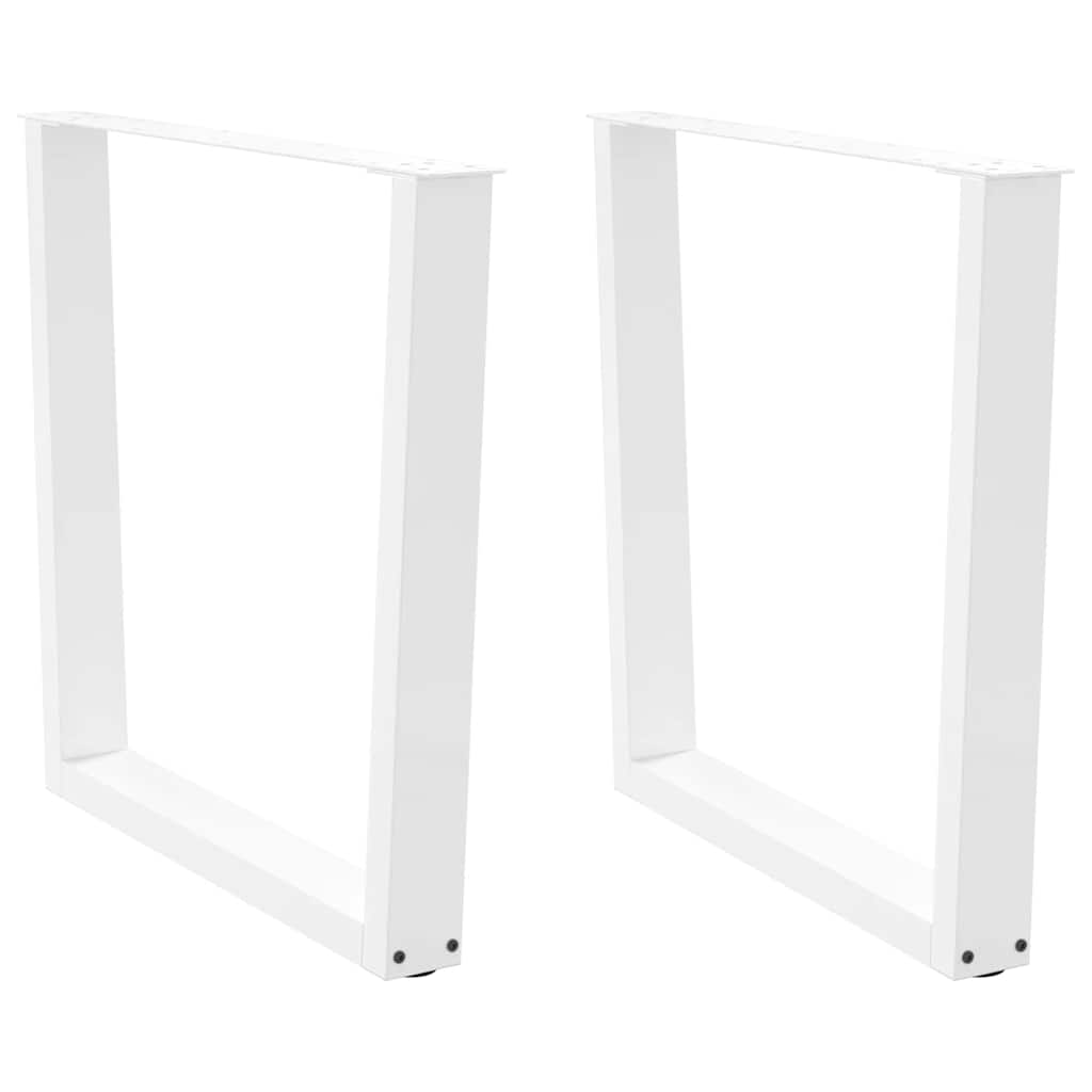 Vidaxl eettafelpoten 2 st v-vormig 80x(72-73,3) cm staal wit