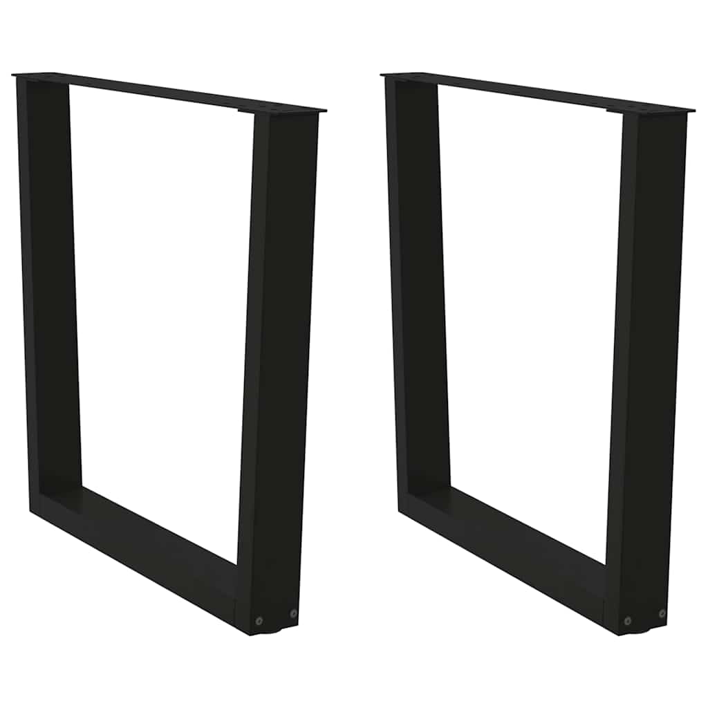 Vidaxl eettafelpoten 2 st v-vormig 90x(72-73,3) cm staal zwart
