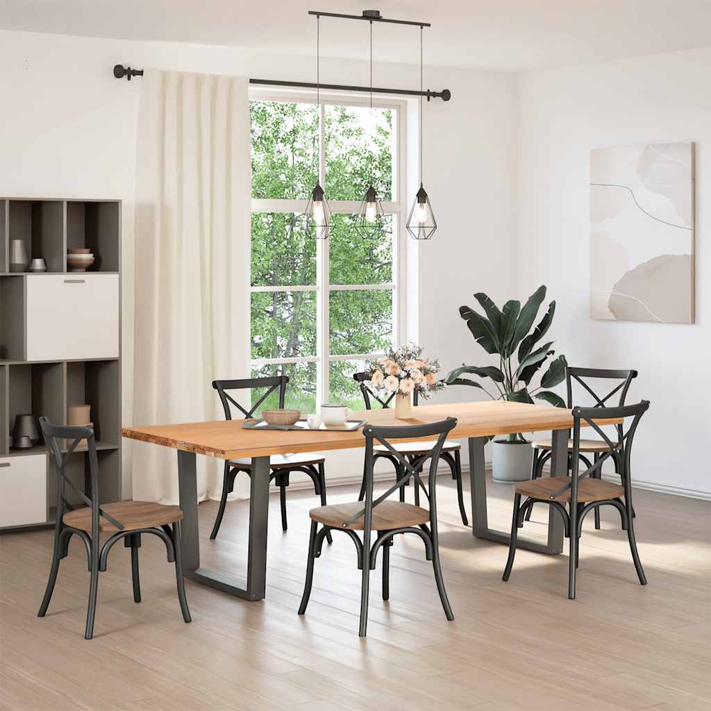 Vidaxl eettafelpoten 2 st v-vormig 90x(72-73,3) cm staal antraciet