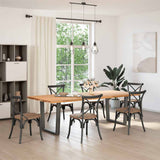 Vidaxl eettafelpoten 2 st v-vormig 90x(72-73,3) cm staal antraciet