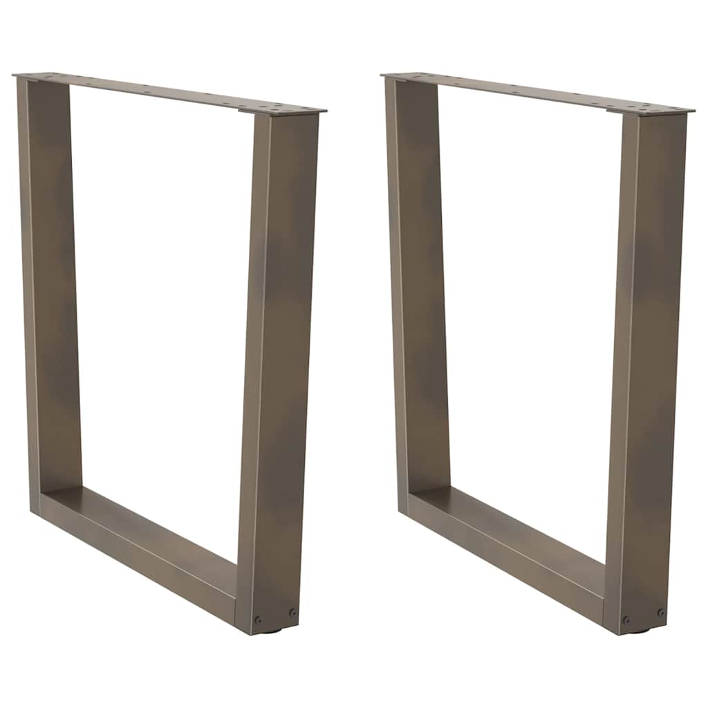 Vidaxl eettafelpoten 2 st v-vormig 90x(72-73,3) cm staal naturel