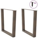 Vidaxl eettafelpoten 2 st v-vormig 90x(72-73,3) cm staal naturel