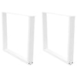 Vidaxl eettafelpoten 2 st v-vormig 100x(72-73,3) cm staal wit