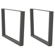 Vidaxl eettafelpoten 2 st v-vormig 100x(72-73,3) cm staal antraciet