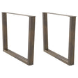 Vidaxl eettafelpoten 2 st v-vormig 100x(72-73,3) cm staal naturel
