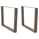 Vidaxl eettafelpoten 2 st v-vormig 100x(72-73,3) cm staal naturel