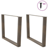 Vidaxl eettafelpoten 2 st v-vormig 100x(72-73,3) cm staal naturel