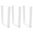Vidaxl eettafelpoten 3 st v-vormig 70x(72-73,3) cm staal wit