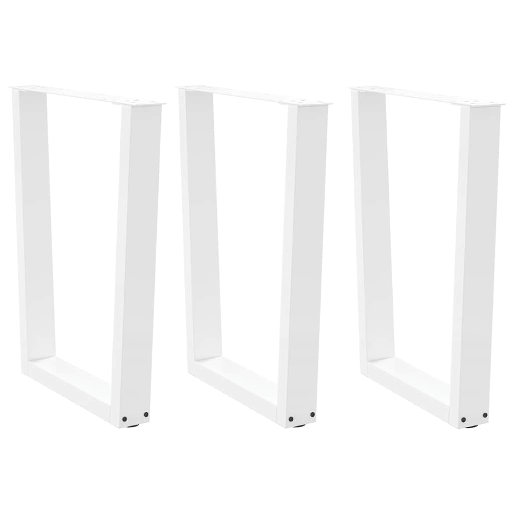 Vidaxl eettafelpoten 3 st v-vormig 70x(72-73,3) cm staal wit