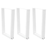 Vidaxl eettafelpoten 3 st v-vormig 70x(72-73,3) cm staal wit
