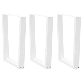 Vidaxl eettafelpoten 3 st v-vormig 70x(72-73,3) cm staal wit