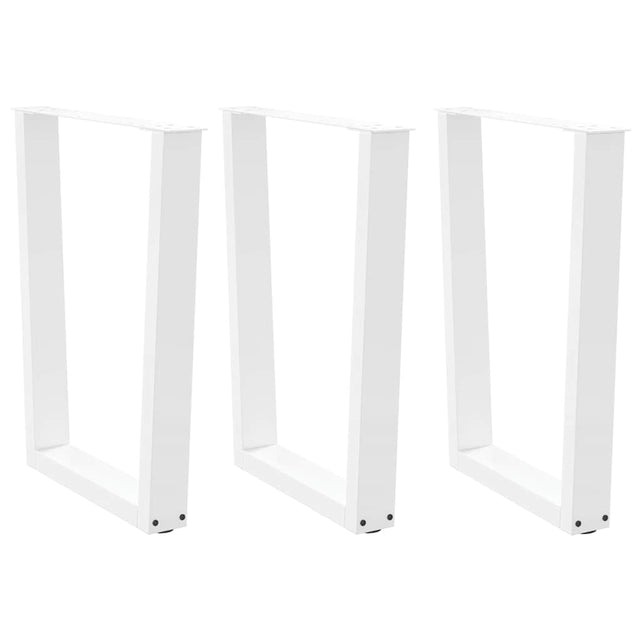 Vidaxl eettafelpoten 3 st v-vormig 70x(72-73,3) cm staal wit