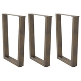 Vidaxl eettafelpoten 3 st v-vormig 70x(72-73,3) cm staal naturel