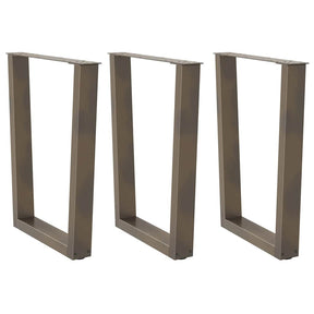 Vidaxl eettafelpoten 3 st v-vormig 70x(72-73,3) cm staal naturel