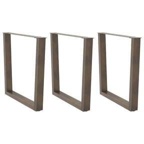 Vidaxl eettafelpoten 3 st v-vormig 80x(72-73,3) cm staal naturel