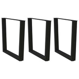Vidaxl eettafelpoten 3 st v-vormig 90x(72-73,3) cm staal zwart