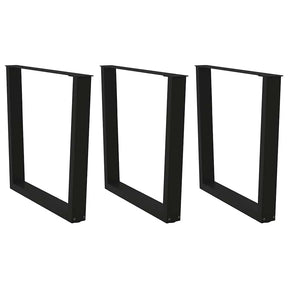 Vidaxl eettafelpoten 3 st v-vormig 90x(72-73,3) cm staal zwart