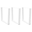 Vidaxl eettafelpoten 3 st v-vormig 90x(72-73,3) cm staal wit