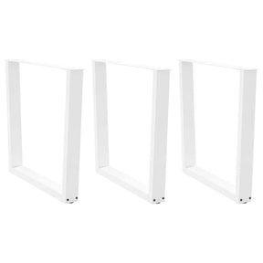 Vidaxl eettafelpoten 3 st v-vormig 90x(72-73,3) cm staal wit