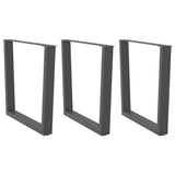 Vidaxl eettafelpoten 3 st v-vormig 90x(72-73,3) cm staal antraciet
