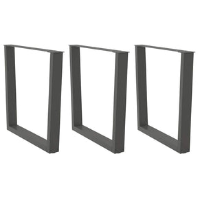 Vidaxl eettafelpoten 3 st v-vormig 90x(72-73,3) cm staal antraciet