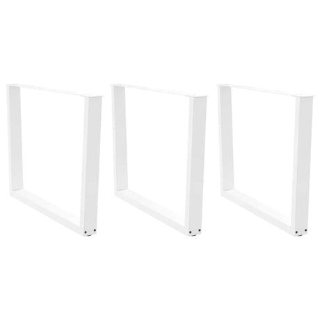 Vidaxl eettafelpoten 3 st v-vormig 100x(72-73,3) cm staal wit