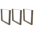 Vidaxl eettafelpoten 3 st v-vormig 100x(72-73,3) cm staal naturel