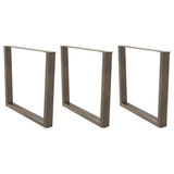 Vidaxl eettafelpoten 3 st v-vormig 100x(72-73,3) cm staal naturel