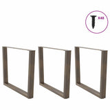 Vidaxl eettafelpoten 3 st v-vormig 100x(72-73,3) cm staal naturel