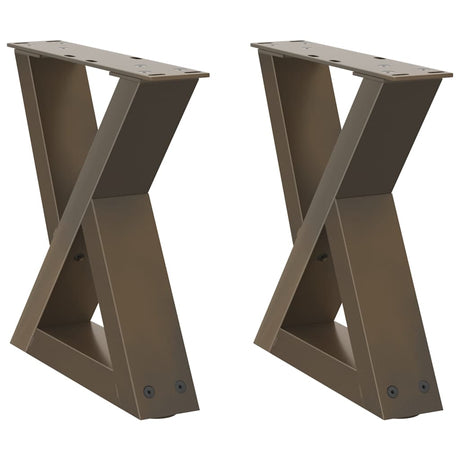 Vidaxl salontafelpoten 2 st 30x(30-31,3) cm staal naturel