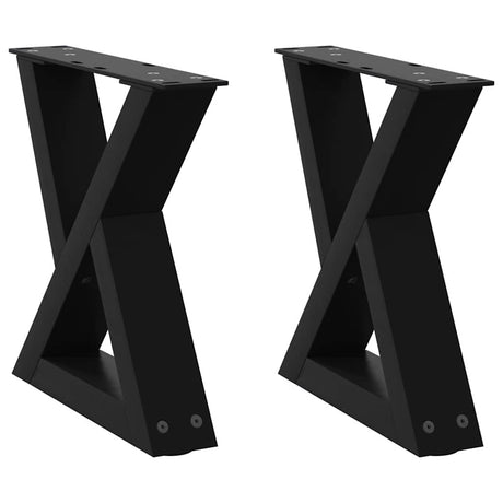 Vidaxl salontafelpoten 2 st 40x(30-31,3) cm staal zwart