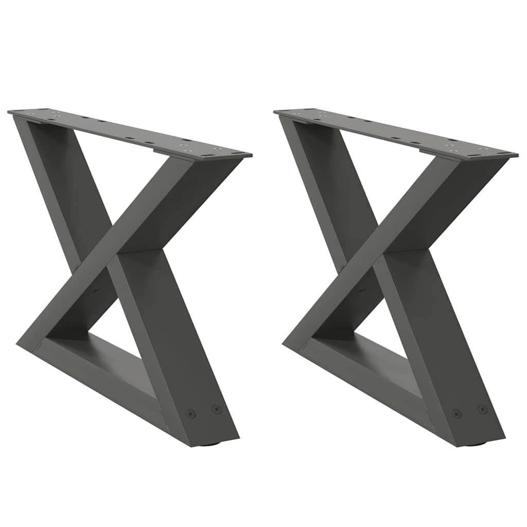 Vidaxl salontafelpoten 2 st 50x(30-31,3) cm staal antraciet