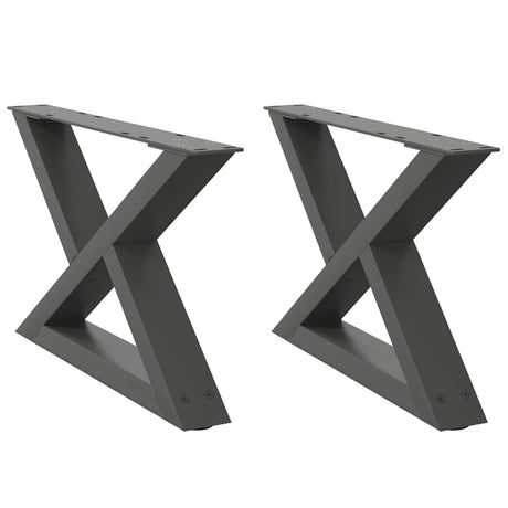 Vidaxl salontafelpoten 2 st 50x(30-31,3) cm staal antraciet