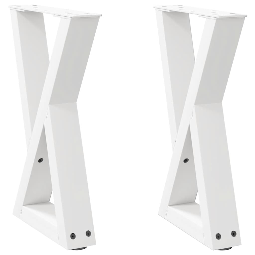 Vidaxl salontafelpoten 2 st 28x(42-43,3) cm staal wit