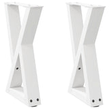 Vidaxl salontafelpoten 2 st 28x(42-43,3) cm staal wit