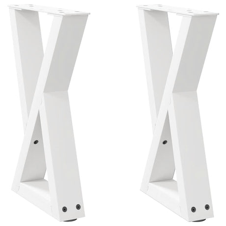 Vidaxl salontafelpoten 2 st 28x(42-43,3) cm staal wit