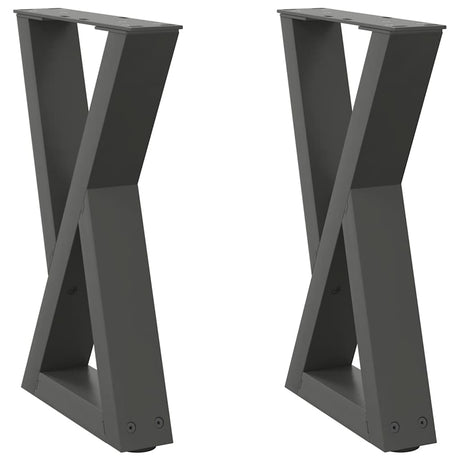 Vidaxl salontafelpoten 2 st 38x(42-43,3) cm staal antraciet