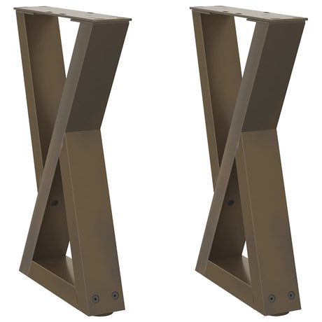 Vidaxl salontafelpoten 2 st 38x(42-43,3) cm staal naturel