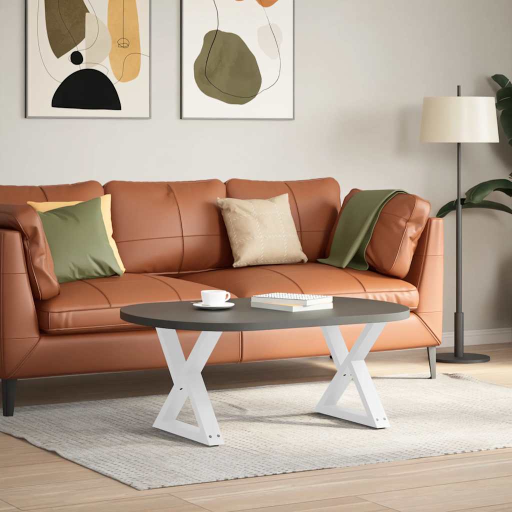 Vidaxl salontafelpoten 2 st 50x(42-43,3) cm staal wit