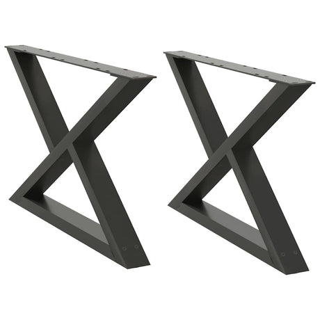 Vidaxl salontafelpoten 2 st 70x(42-43,3) cm staal antraciet
