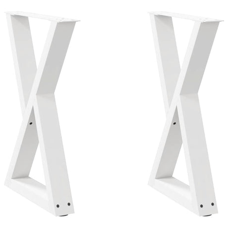 Vidaxl eettafelpoten 2 st 50x(72-73,3) cm staal wit