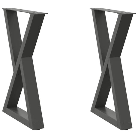 Vidaxl eettafelpoten 2 st 60x(72-73,3) cm staal antraciet
