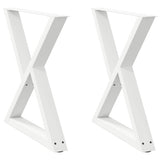 Vidaxl eettafelpoten 2 st 80x(72-73,3) cm staal wit