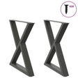 Vidaxl eettafelpoten 2 st 80x(72-73,3) cm staal antraciet