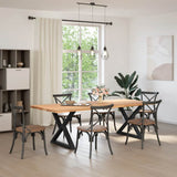 Vidaxl eettafelpoten 2 st 90x(72-73,3) cm staal zwart