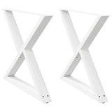 Vidaxl eettafelpoten 2 st 90x(72-73,3) cm staal wit
