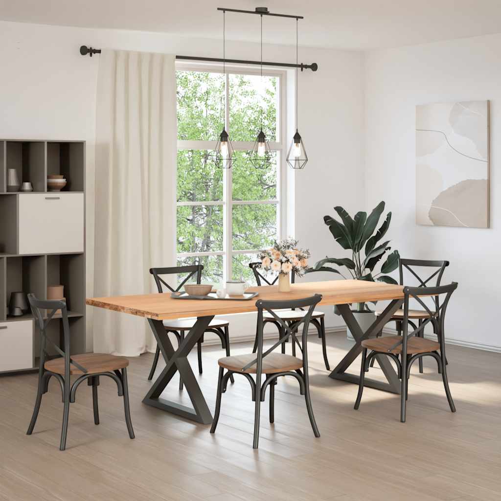 Vidaxl eettafelpoten 2 st 90x(72-73,3) cm staal antraciet