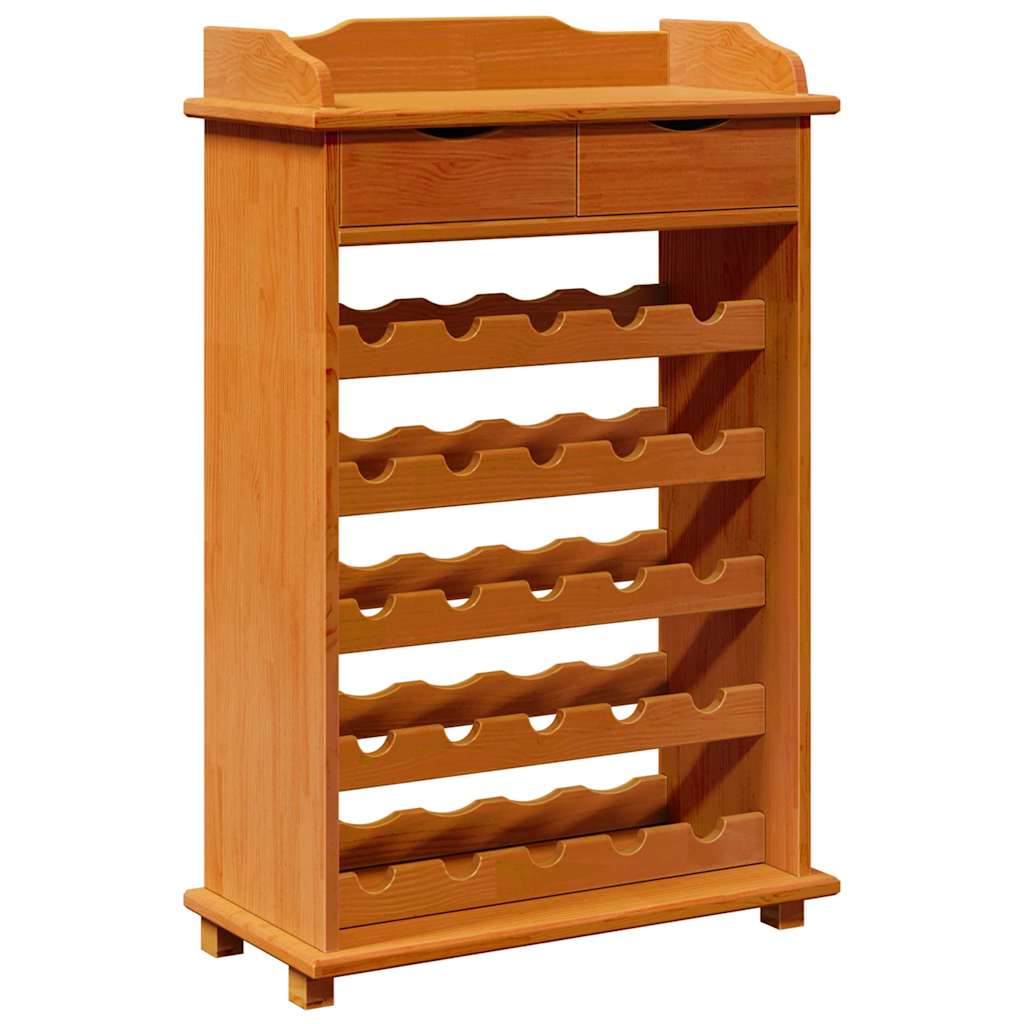 Vidaxl wijnrek bruin 58 x 28 x 90 cm massief grenenhout